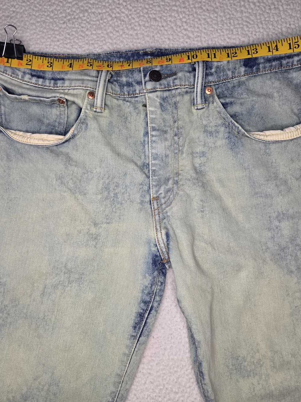 Levi's Men's 511 Light Blue Acid Wash Straight Jeans Red Tab